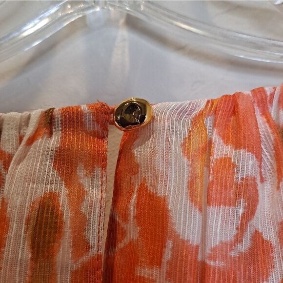 TANYA TAYLOR Guava Linen Blend York Mini Dress MSRP $545 NWT 8 - Picture 6 of 9